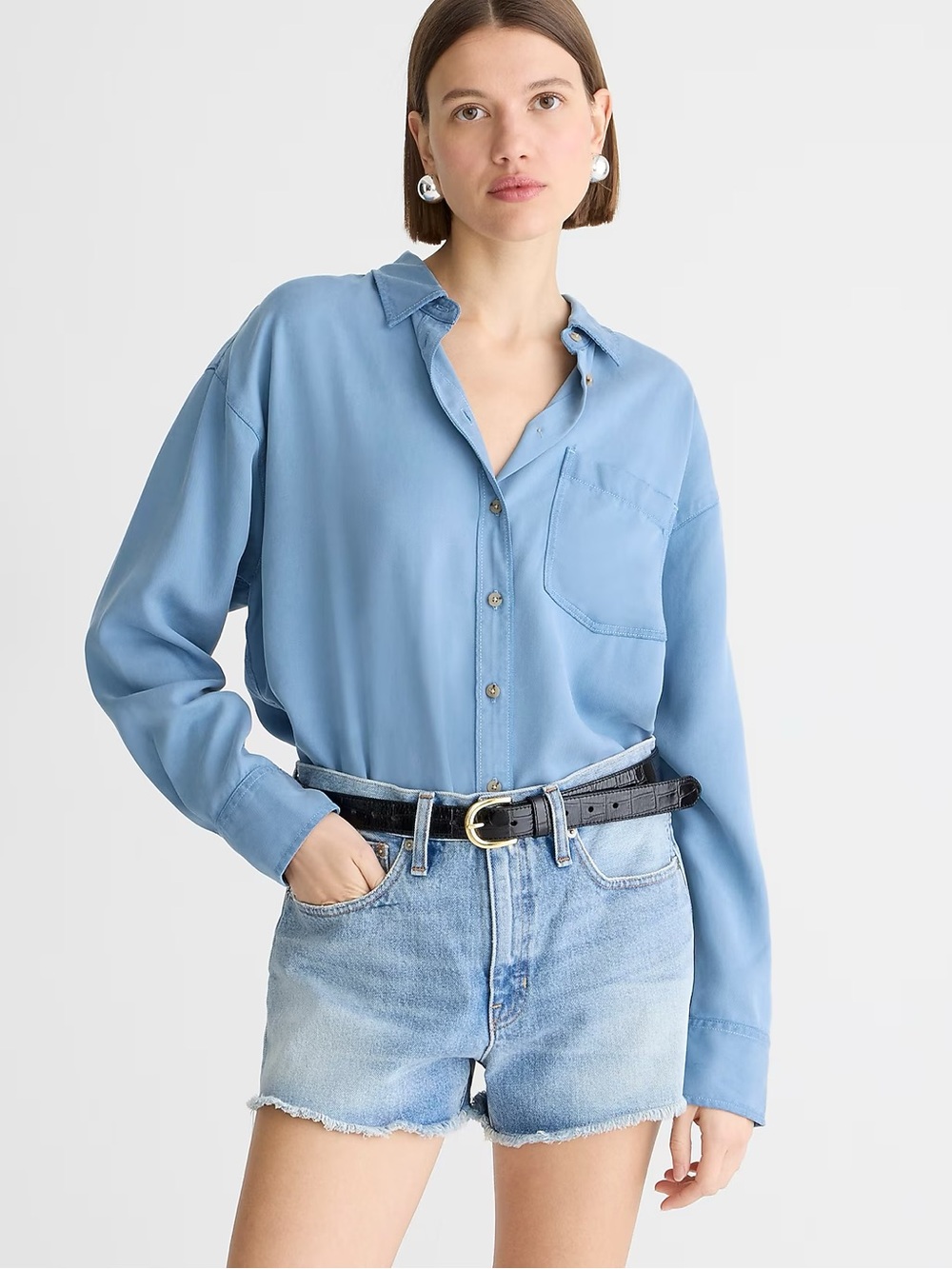 NWT J. Crew Relaxed Denim Short Chestnut Wash 31